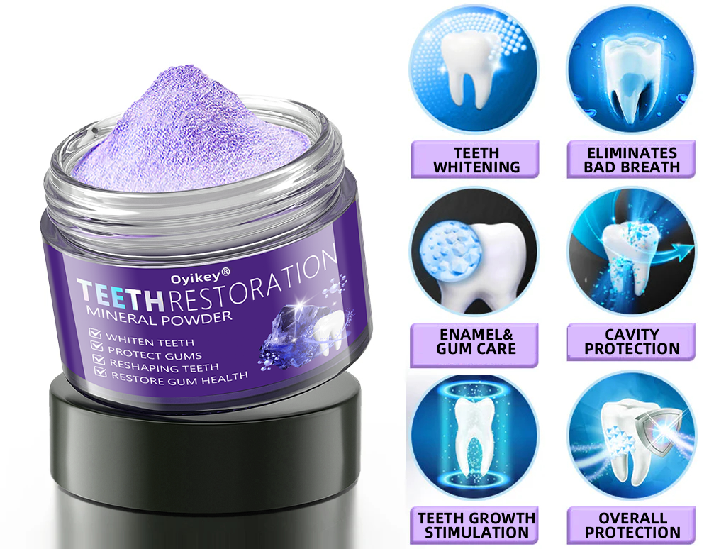 Oyikeyยฎ ๐Tooth Restoration Mineral Powder (Whitening, Restoring Tooth Health)