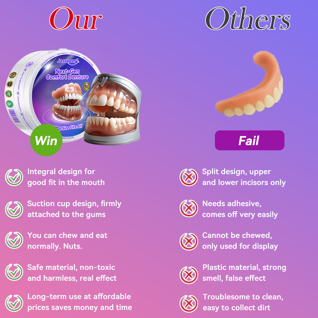 𝐉𝐚𝐬𝐬𝐞𝐞𝐦® Latest Premium Comfort Dentures🎁 (High-End Dentures, Easy to Wear - Limited Time 70% Discount)